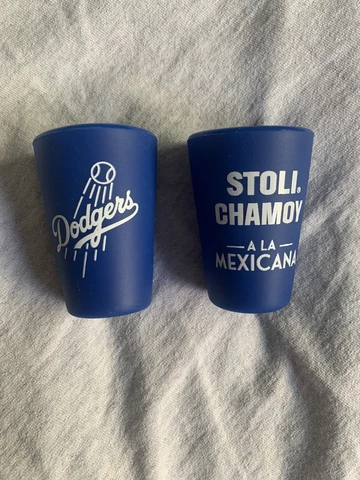 Los Angeles Dodgers  Stoli Chamoy Shot Glass - Set Of 2 - Rubber - Stadium Promo Cover
