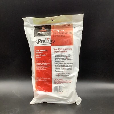 Bissell Sweeper bags Style 6 3560 Pro-lite Upright Micro Filter bags 10pk - Image 1 of 3