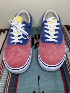 Rare Polo Corduroy Shoes Multi Color Euc Worn 1x Sz 11.5 Men’s - Picture 1 of 7