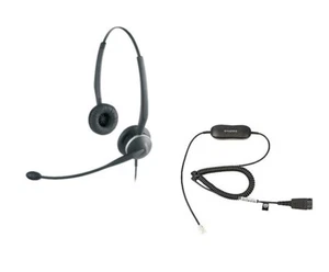 Combo Jabra GN Netcom GN2125 Noise-Canceling Headset + GN1200 Smart Cord - Picture 1 of 4