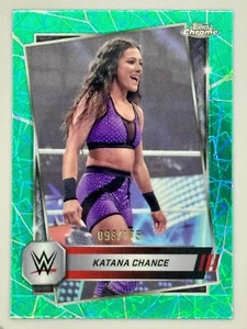 2025 Topps Chrome WWE Teal Laser Refractors #199 Katana Chance #098 /175 - Bild 1 von 2