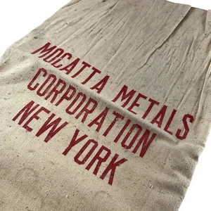 Mocatta Metals Corporation Vintage Canvas Money Coin Bank Bag New York London - Picture 1 of 5