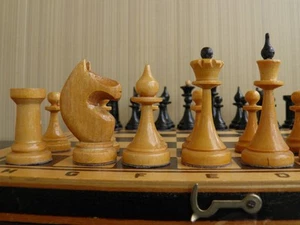 Vintage, Soviet, Latvian chess from the 60s, in good condition - a great gift. - Picture 1 of 10