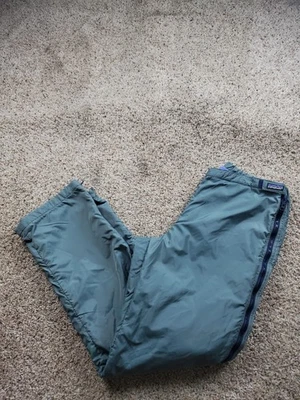Vintage Patagonia Pants Womens XL Gray Capilene Fleece Lined Side Zip Nylon USA - Image 1 of 4