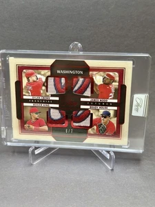 Parche Nationals QUAD #/7 Franchise Futures Red 2025 Three and Two, James Wood ++ - Imagen 1 de 2