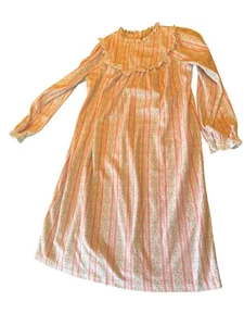 Lanz Girls Floral Striped Nightgown Size M 7/8 Polyester - Picture 1 of 5