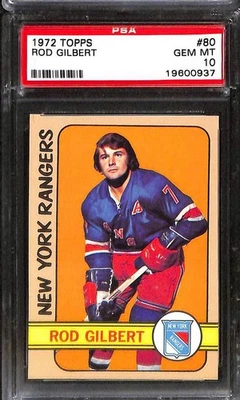 1972-73 Topps #80 ROD GILBERT PSA 10 GEM-MT 19600937  - Image 1 of 3