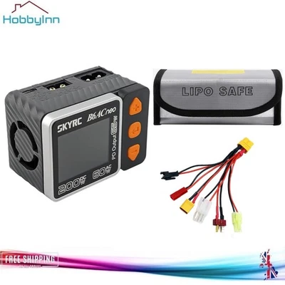 Cargador de batería RC Lipo SKYRC B6AC Neo 2S 6S 60W/CA 200W/DC + Bolsa de plomo de carga - Imagen 1 de 4