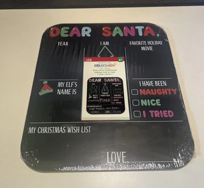 Creatology Dear Santa Chalkboard. New. Ages 6 Plus. Christmas. - Image 1 of 4