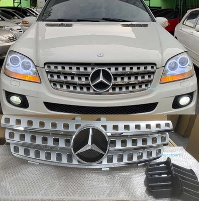 Parrilla de parachoques con emblema para Mercedes Benz W164 ML320 ML350 2005 06 07 2008 Foto 1 de 4