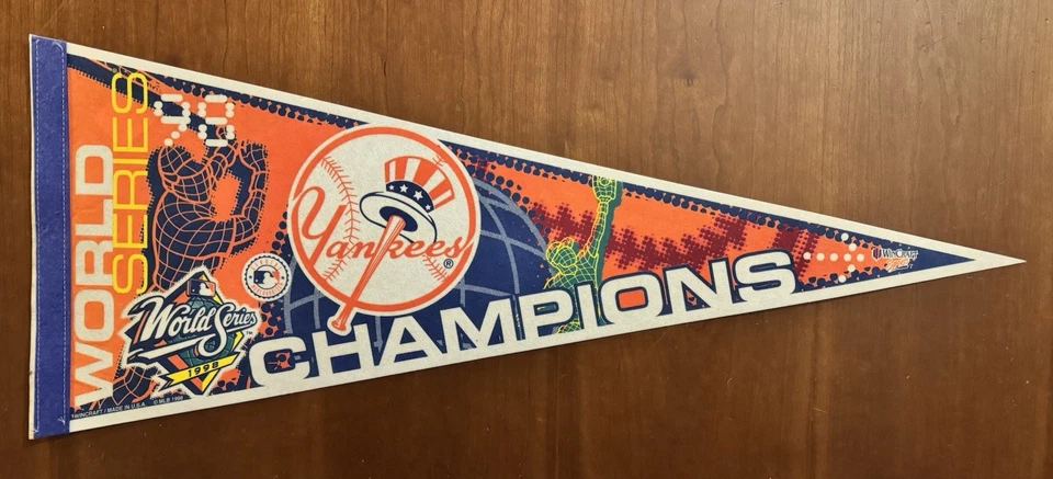 1998 New York Yankees World Series Champions Full Size  Pennant - Image 1 of 1