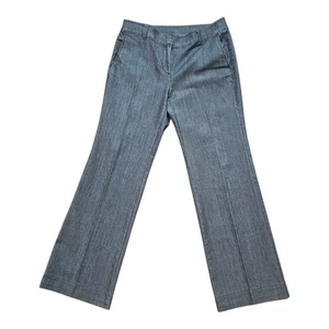 Ann Taylor Wide Leg Modern Trouser Pants Denim Dark Wash Mid Rise Signature Fit - Picture 1 of 13