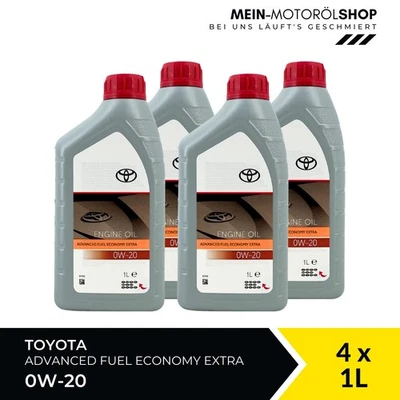 Olio motore Toyota Advanced Fuel Economy Extra 0W-20 API SP 4x1 litri = 4 litri