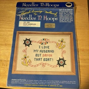 VINTAGE NADELN N HOOPS KREUZSTICH-SET - BOOTSPROBENEHMER - Bild 1 von 2