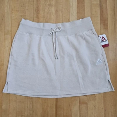 Nueva falda Reebok para mujer talla XL suave polar escuadrón color piedra pómez Foto 1 de 4