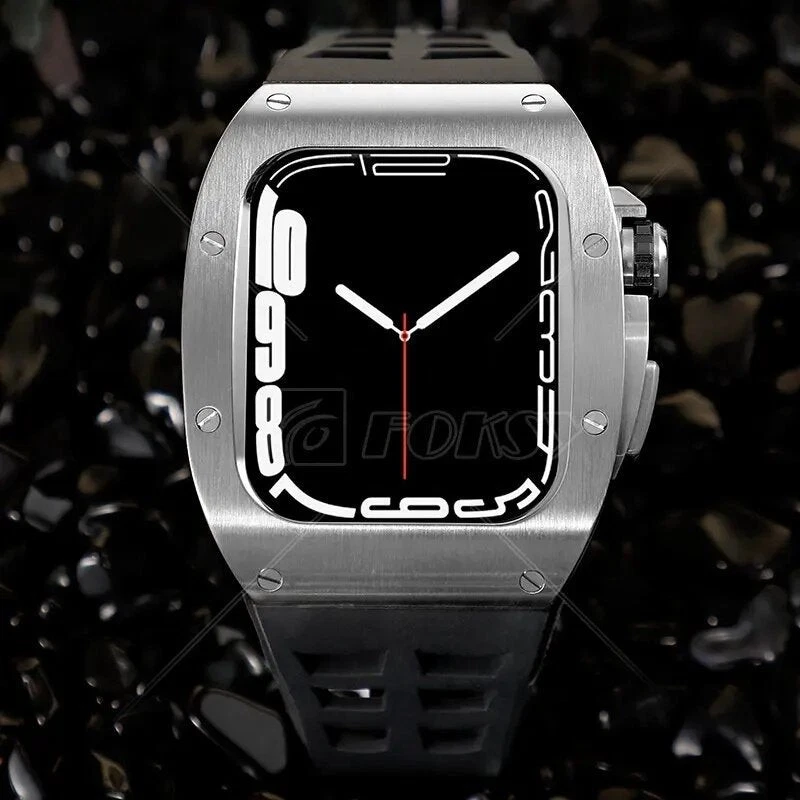 Correa de silicona de lujo + funda protectora (45 mm) para Apple Watch Series 7/8 Foto 1 de 4