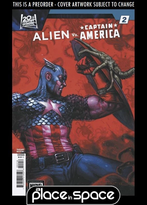 (WK51) ALIEN VS. CAPTAIN AMERICA #2D (1:25) DAVIDE PARATORE - PREORDER DEC 17TH - Image 1 of 1
