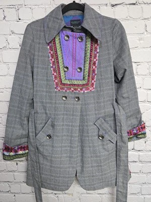 Chaqueta Custo Barcelona Mujer Patchwork Talla 36 Boho Chic Arte Para Usar Declaración Foto 1 de 4