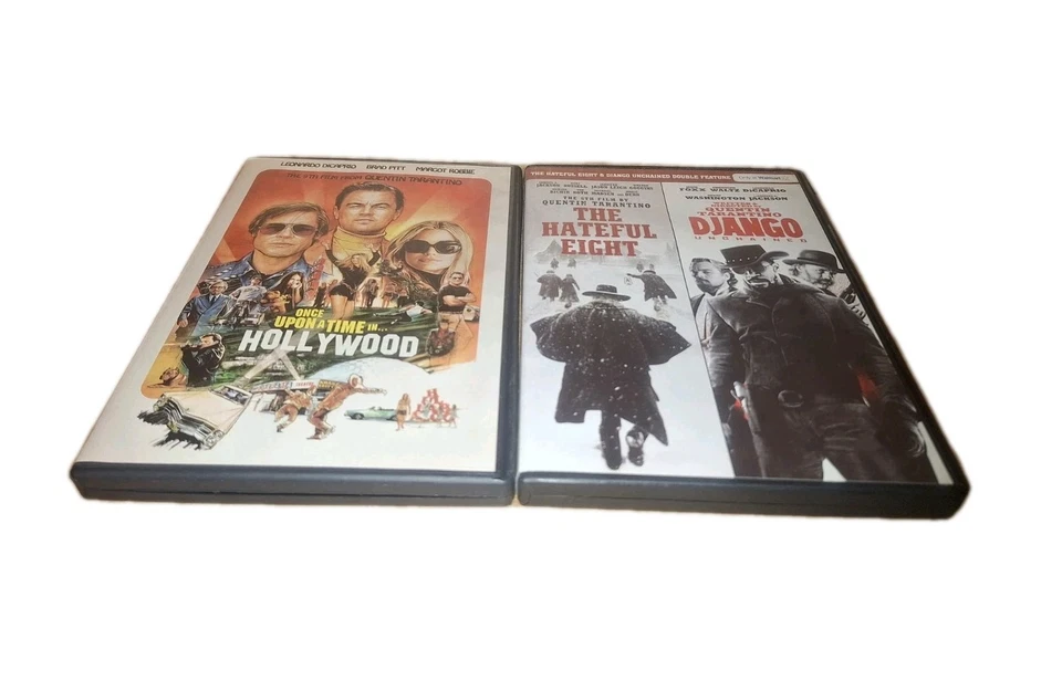 Django Unchained The Hateful Eight Once Upon a Time in Hollywood 3 DVD Lot Set - Image 1 of 4