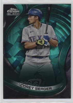2022 Topps Chrome Black Green Atomic Refractor /99 Corey Seager #1 - Image 1 of 2