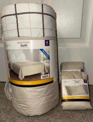 Mainstays Reversible Lightweight Quilt & 2 Shams; Choose From Full/Queen or King - Image 1 of 4