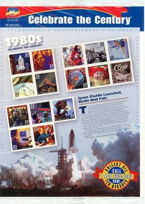 US 3190 Celebrate The Century 1980s 33c sheet (sealed) MNH 2000 - Image 1 of 4