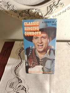 4 VHS Movie Format Set Singing Cowboys Mint Sealed Gene Autry Roy Rogers - Picture 1 of 5