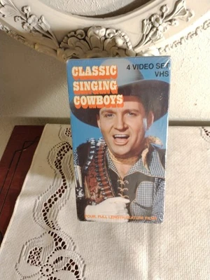 4 VHS Movie Format Set Singing Cowboys Mint Sealed Gene Autry Roy Rogers - Image 1 of 4
