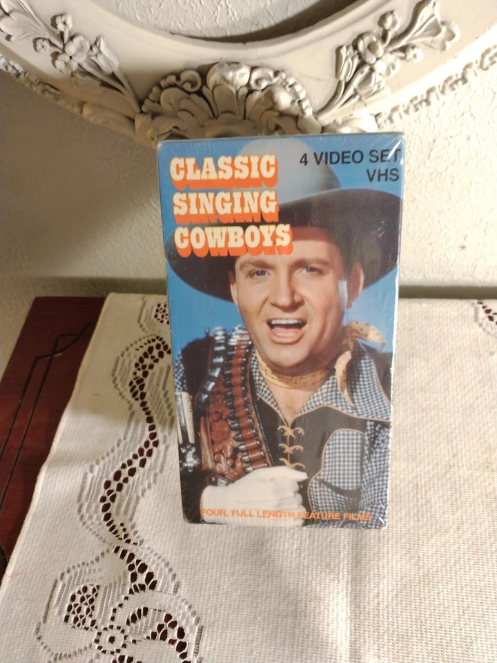 4 VHS Movie Format Set Singing Cowboys Mint Sealed Gene Autry Roy Rogers - Image 1 of 4