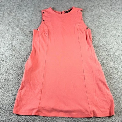 New York & Co Orange XL Cotton A-line Sleeveless Casual Chic Knee Length Dress - Image 1 of 4