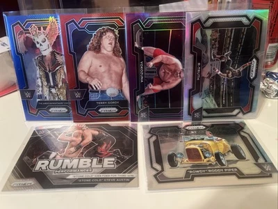 2024 Panini Prizm WWE 8-SP R-Truth Thea Hail Stone Cold Rumble Piper Rhodes ++ - Image 1 of 3