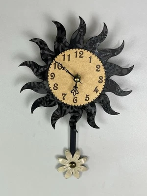 Reloj de Pared Silencioso Sunshine, Reloj de Pared Analógico de Péndulo a Batería Foto 1 de 4