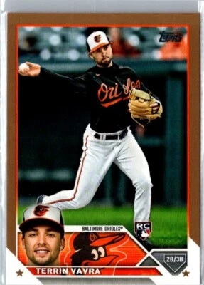 2023 Topps Series 2 TERRIN VAVRA (RC) #524 Gold /2023 ORIOLES - Image 1 of 2
