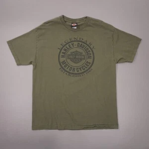 Harley Davidson T-Shirt Kansas City Vehicle Powertrain Operations Herren XL grün - Bild 1 von 8