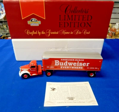 MATCHBOX COLLECTIBLES 1948 DIAMOND T TRUCK & BUDWESISER TRAILER  DYM38233 - Image 1 of 4