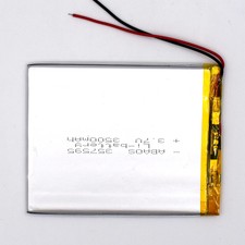 3.7V 3500mAh 357595 Li-polymer Rechargeable Battery LiPo Cell for GPS Mp3 Reader