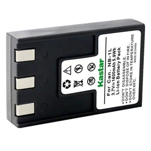 1x Kastar Battery for Canon NB-1L NB-1LH PowerShot Digital ELPH S200 S230 S300 - Picture 1 of 3
