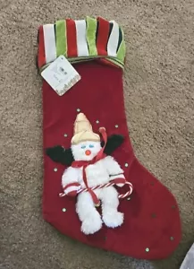 Mr. Bingle Christmas Stocking 21" heavy Plush Dillards New - Picture 1 of 1