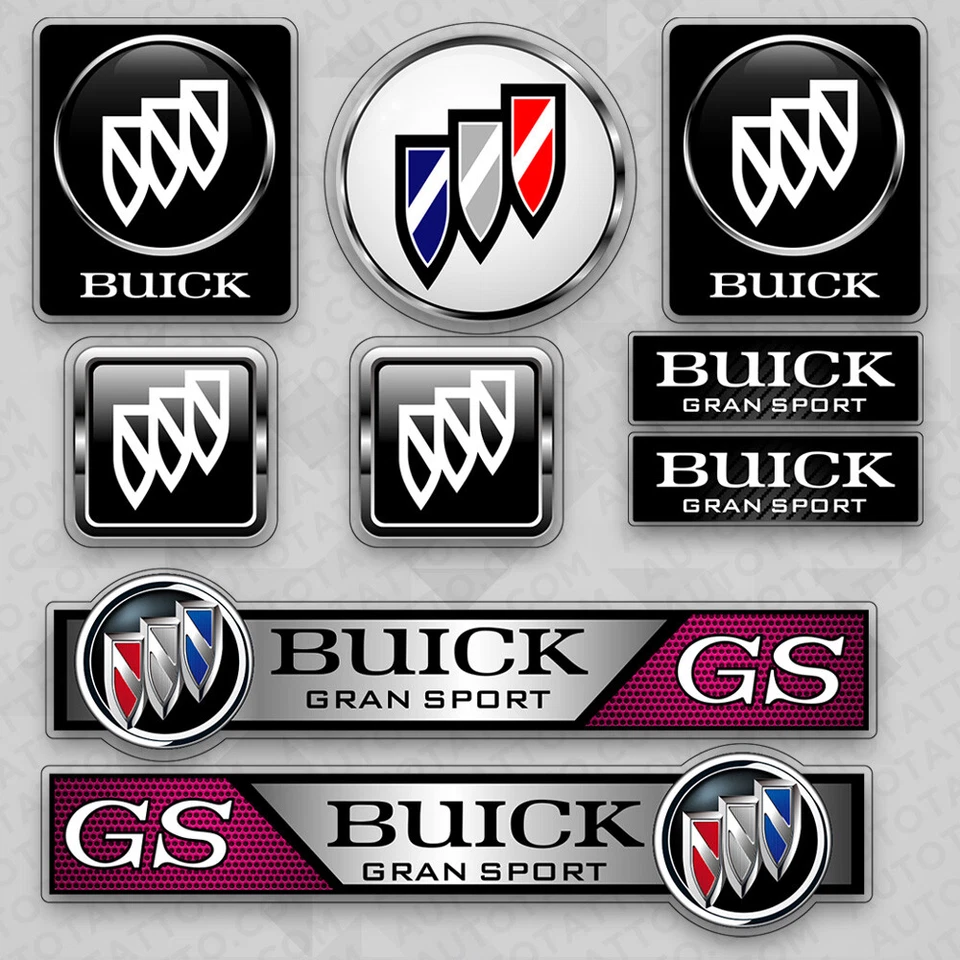 Buick GS Gran Sport Coche Medalla Placa de identificación Logo Marcador Adhesivo Vinilo 3D Calcomanía Decoración Foto 1 de 3