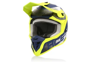 ACERBIS MOTORCYCLE HELMET CROSS ENDURO LINEAR YELLOW/BLUE 0024473.274 - Picture 1 of 8
