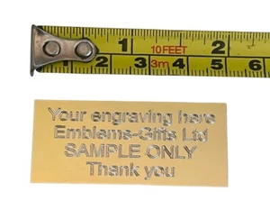 Personalisierte 51 mm x 22 mm Gold Präsentation Trophäe Platte (Plakette) - Bild 1 von 2