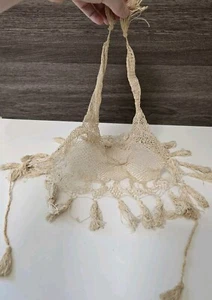 Antique Netted Horse Fly Bonnet 1800s Rare Crochet - Picture 1 of 7
