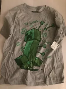 New Mine Craft Creeper Boys Medium T-Shirt - Picture 1 of 5
