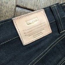 Brand New Cult Japanese Big John Denim Jeans Dark Indigo Unwashed Size 32