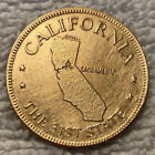 Vintage CALIFORNIA Brass State Token -  Shell Gas Promotion 1960s