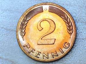 1969 G Germany 2 Pfennig Unc. - Picture 1 of 2