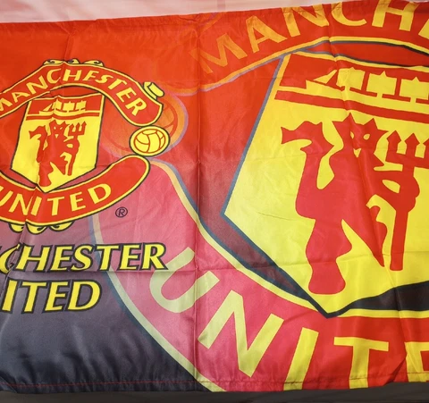 Manchester United Red Devils Flag Banner 25" x 36", New Cover