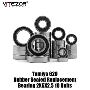 For Tamiya 620 Rubber Sealed Replacement Bearing 2X6X2.5 10 Units - Picture 1 of 5