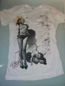 Blondie - Debbie Harry Damen Baby Puppe weißes T-Shirt Größe M kleine Passform V-Ausschnitt - Bild 1 von 8