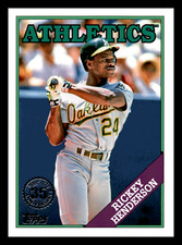 Rickey Henderson 2023 Topps HOF 1988 35th Anniversary #T88-60 Mint